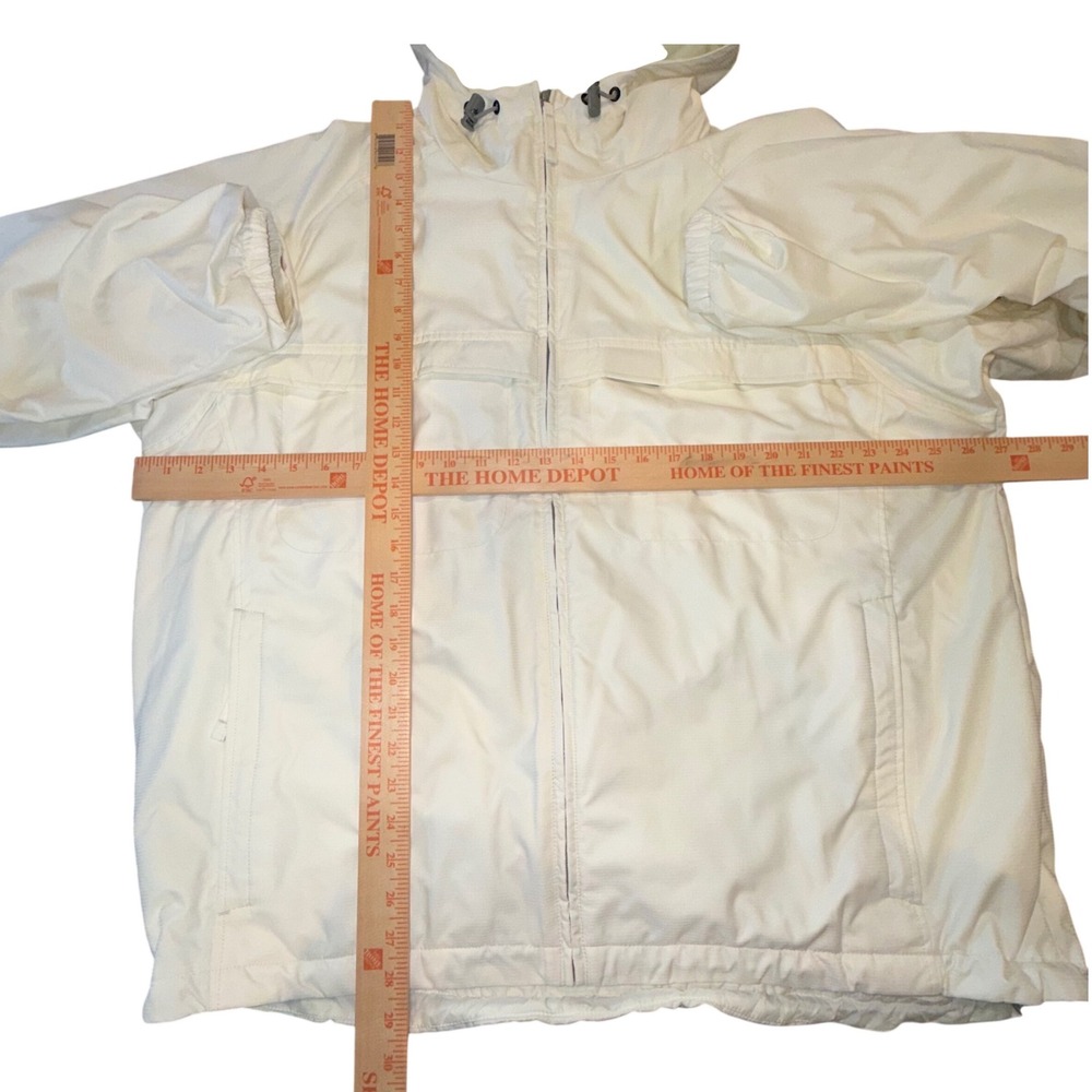 Premo FT-4 Mens XL Hooded Windbreaker Jacket Cream Water Resistant Full Zip - Picture 6 of 8